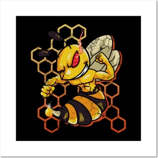 Beekeeper Angry Bee Posters and Art